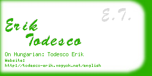 erik todesco business card